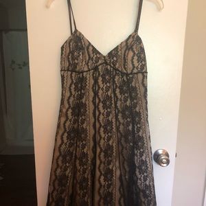 Black lace cocktail dress